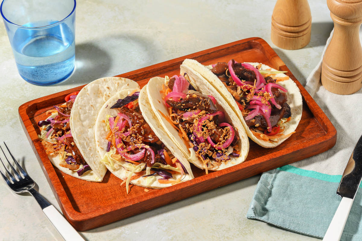 Honey-Soy Beef Rump Tacos