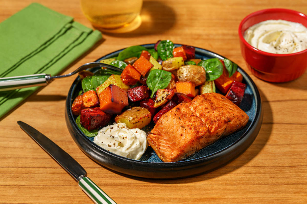 Mumbai-Spiced Salmon & Garlic Aioli