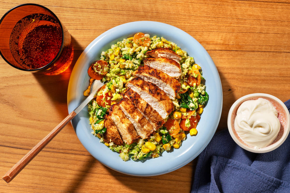 Caribbean Honey Chicken & Halloumi