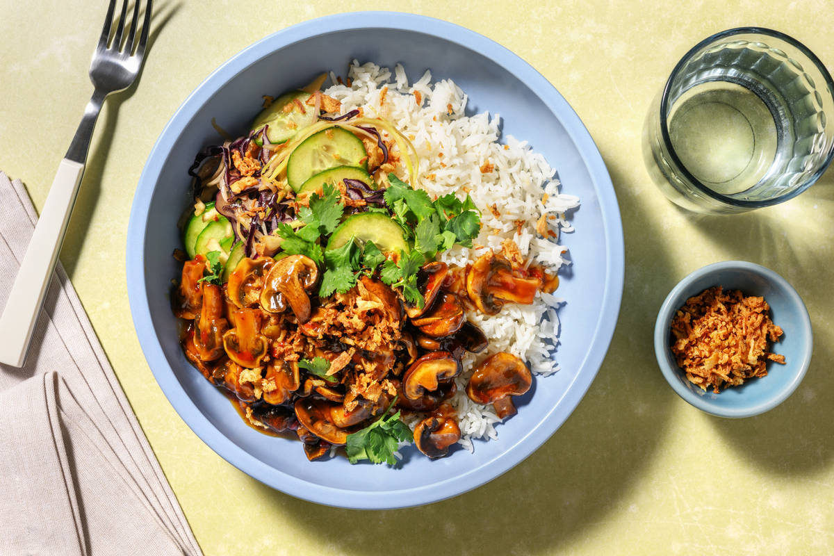 Vietnamese-Style Mushroom Rice Bowl