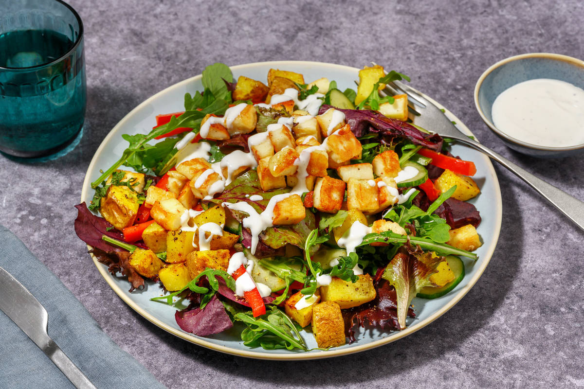 Honey Paneer, Salmon & Mumbai Potato Salad