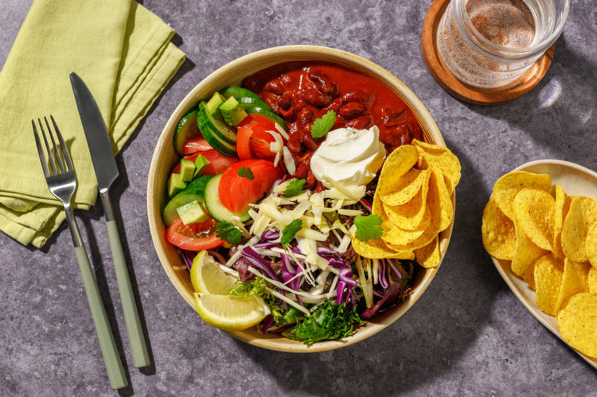 Loaded Mexican Bean & Veggie Bowl