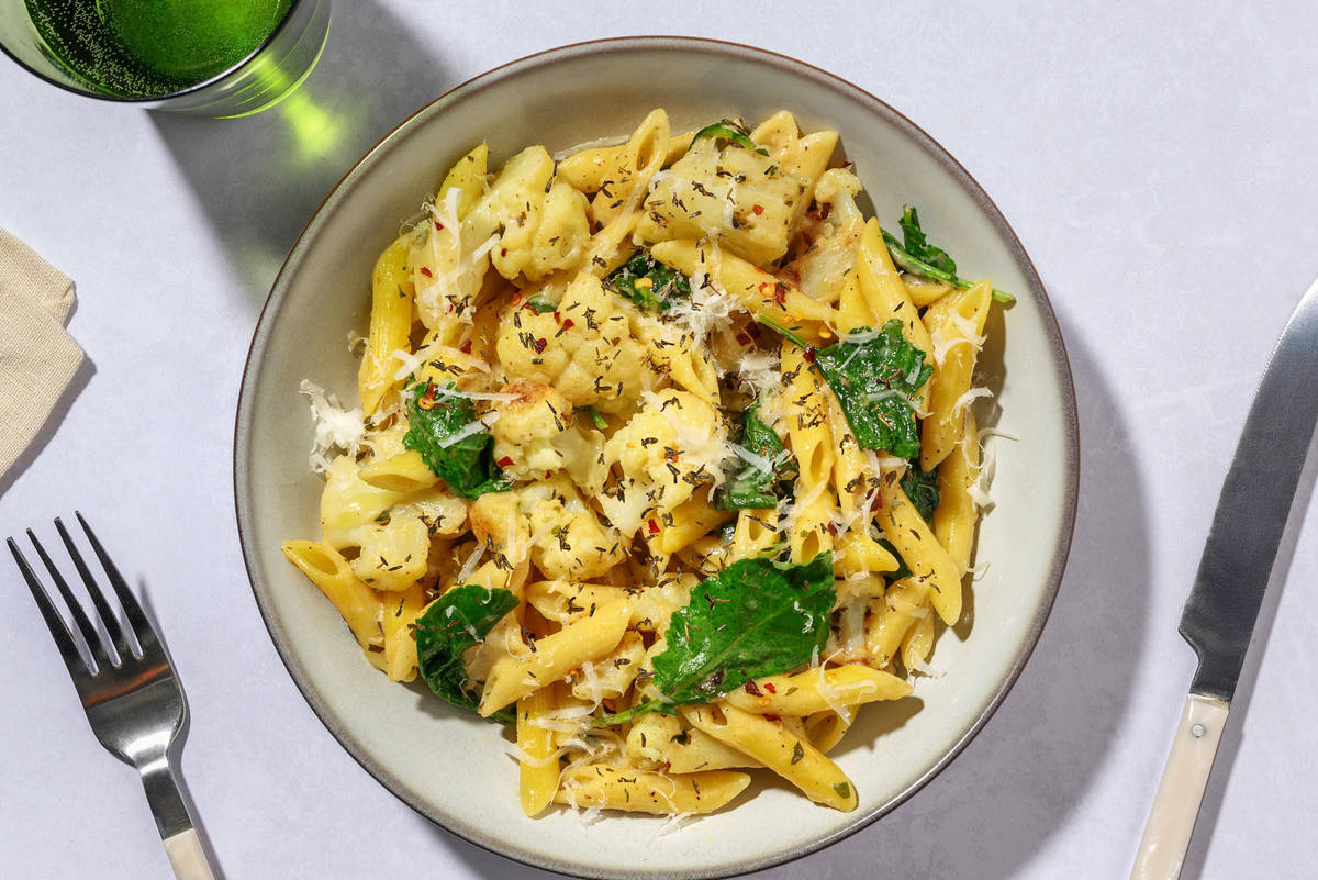 Quick Herby Chicken Cauliflower & Cheese Penne