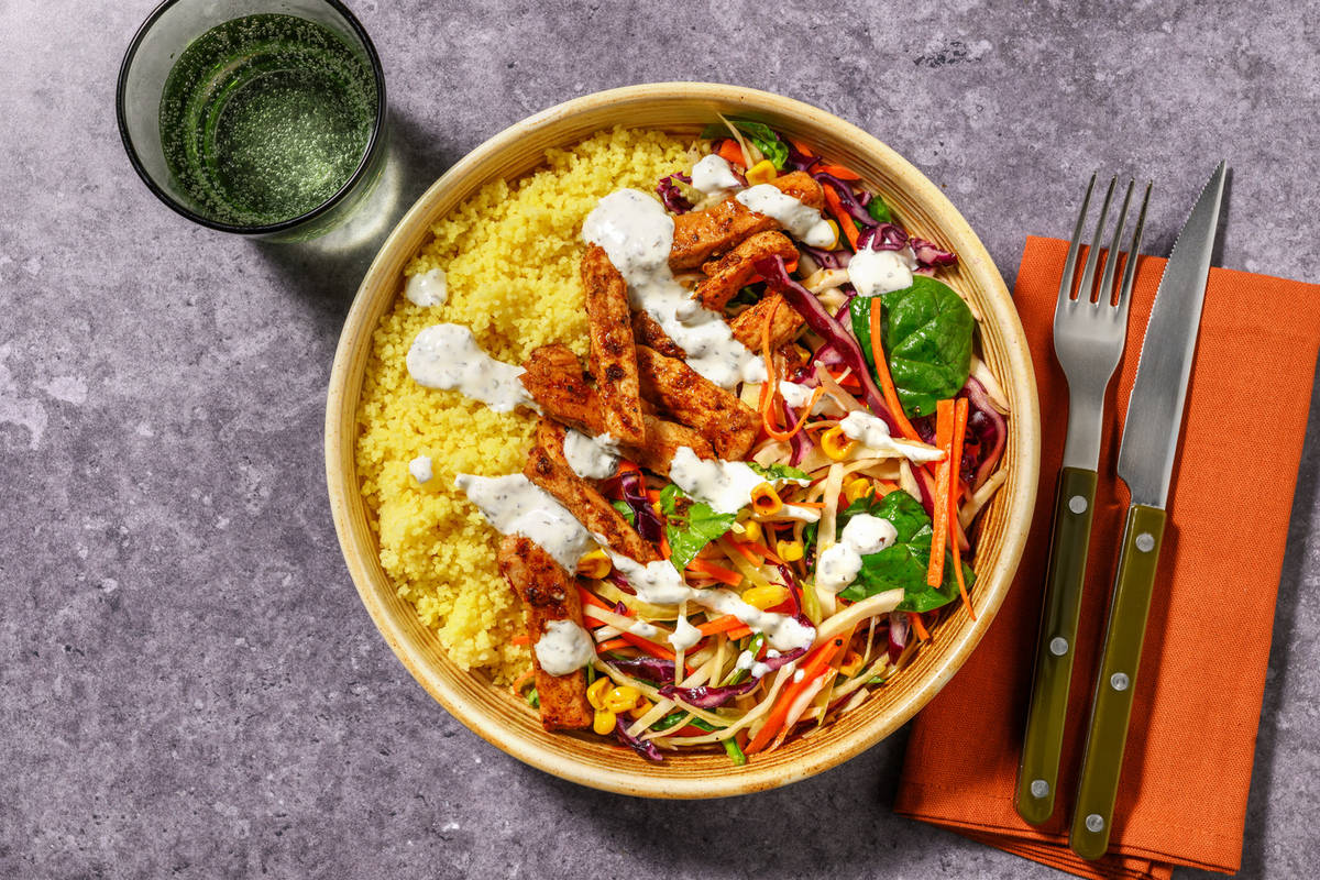 All-American Spiced Beef Strips & Couscous