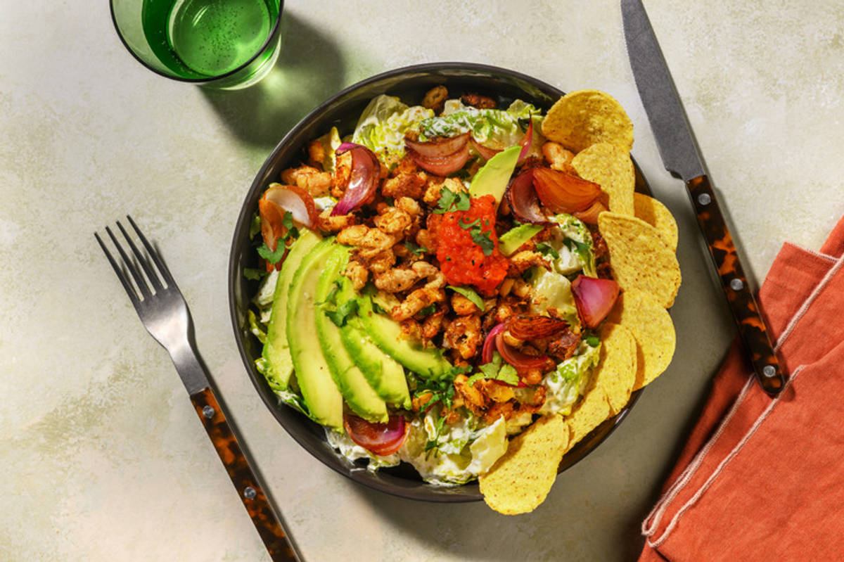Tex Mex Bean, Chicken & Avocado Cos Salad Bowl