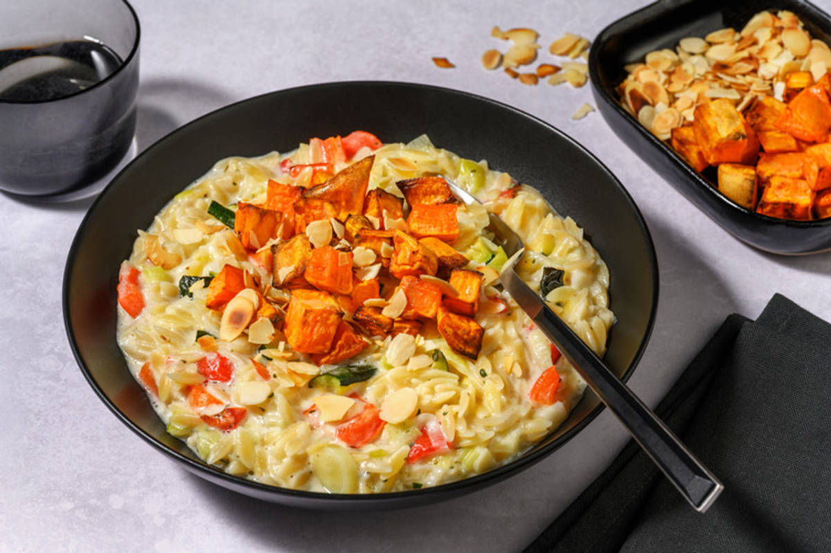 Creamy Bacon, Leek & Veggie Risoni