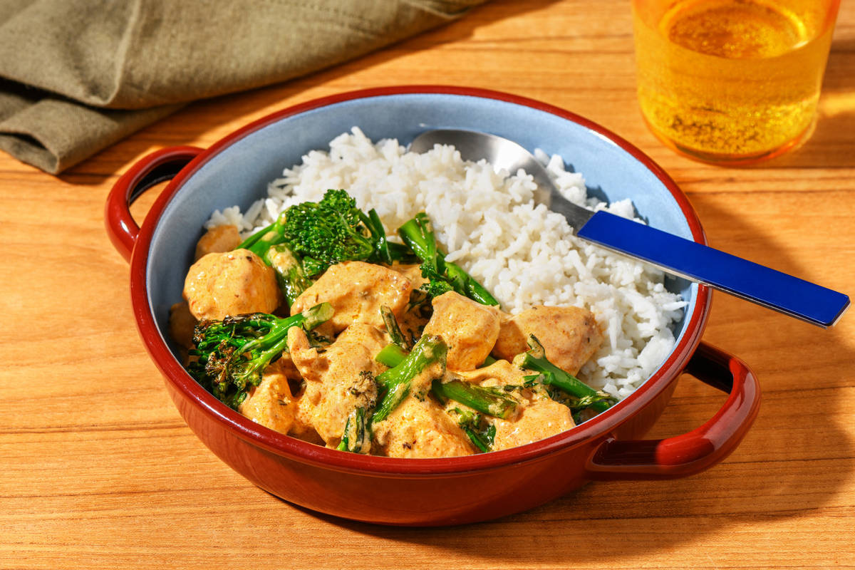 Easy Sambal Coconut Halloumi Curry