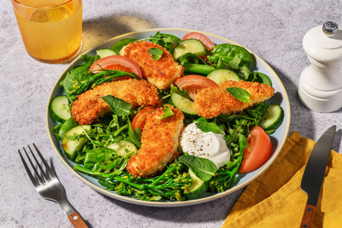 Crusted Chicken & Baby Broccoli Salad
