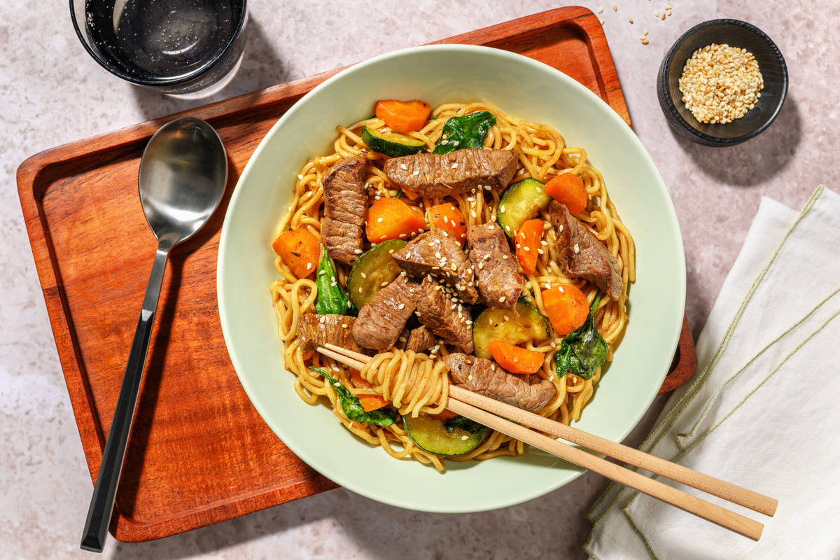 Easy Beef Lo Mein Noodle Stir-Fry