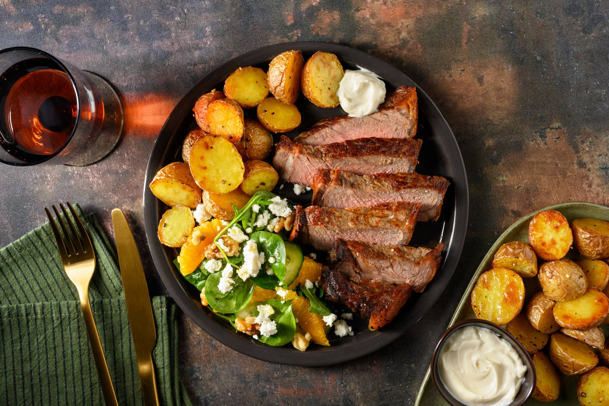 Porterhouse Steak & Roasted Chat Potatoes