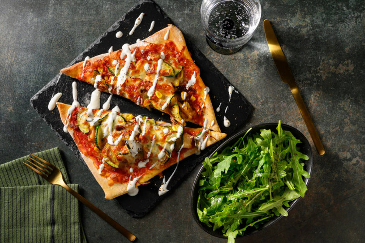 [Street Food] NZ New York Style Chicken & Bacon Pizza 