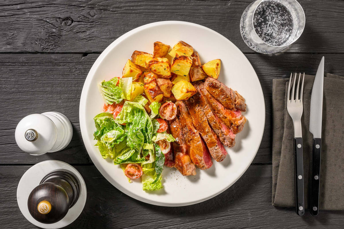 Tenderloin Steak with Rosemary Potatoes