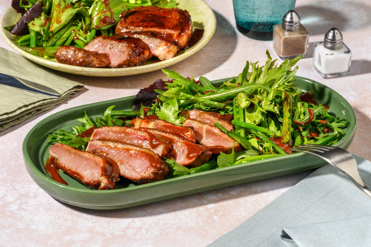 Double Miso-Glazed Beef Rump & Green Bean Salad