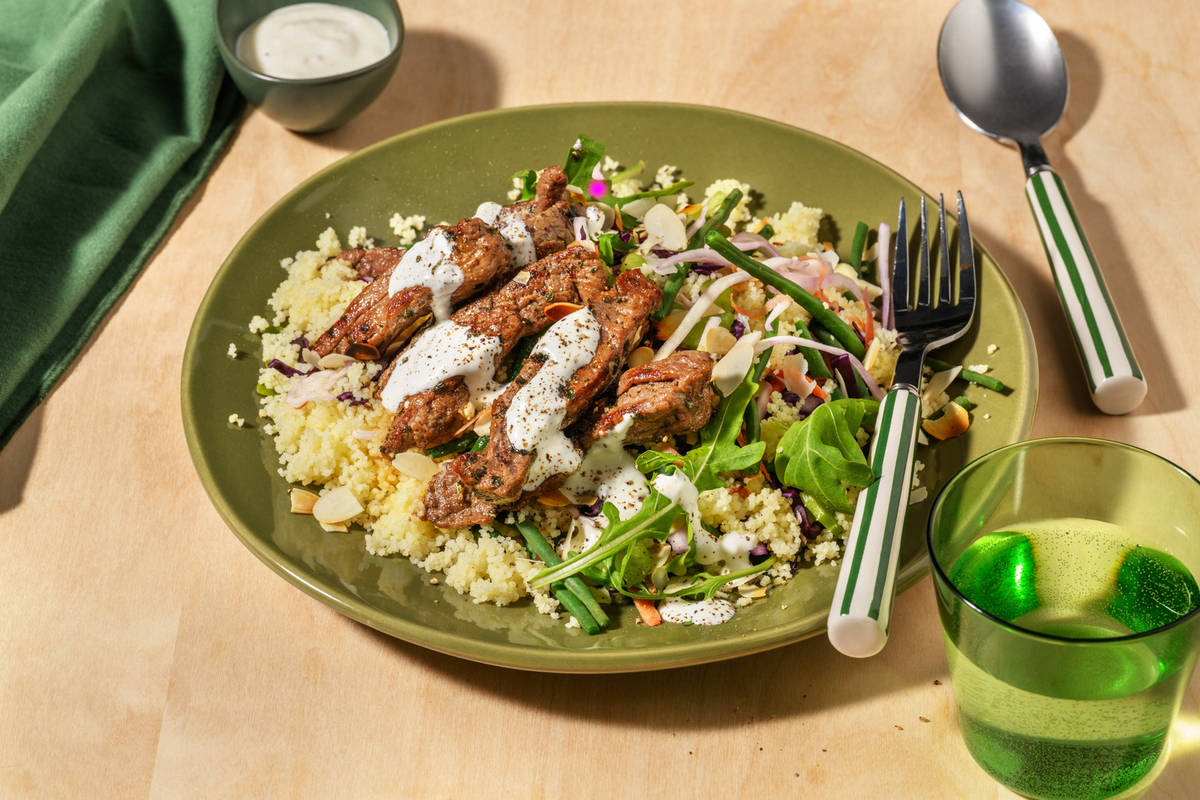 Mediterranean Beef Couscous Bowl