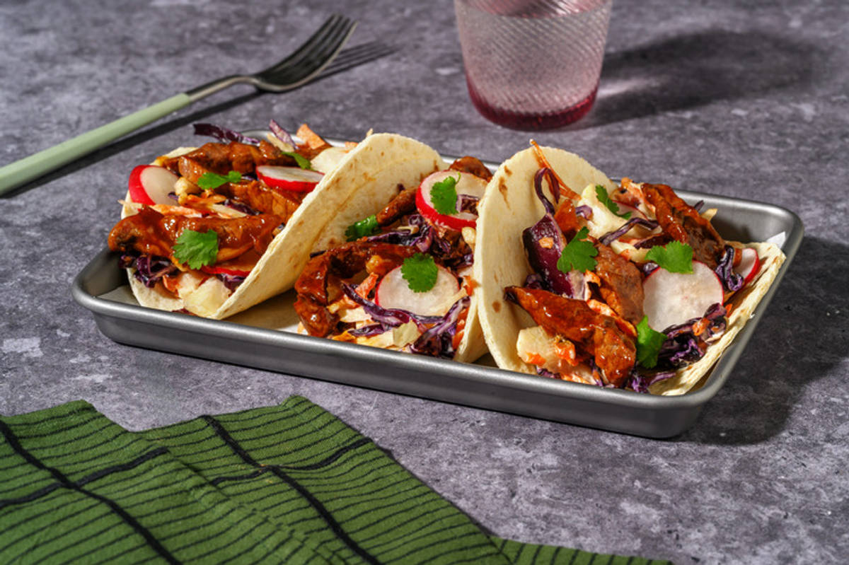 Easy As Asian Beef & Radish Tacos