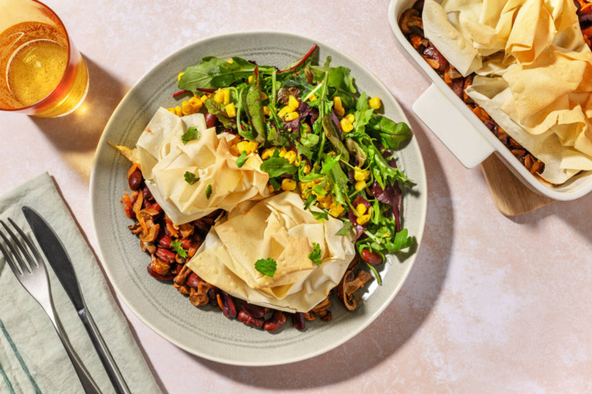 Mexican Mushroom & Bean Pie