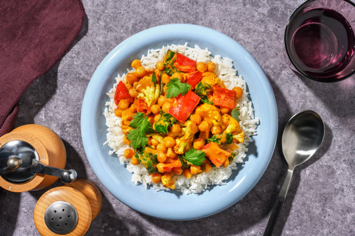 Mild Sambal Chickpea & Cauliflower Curry
