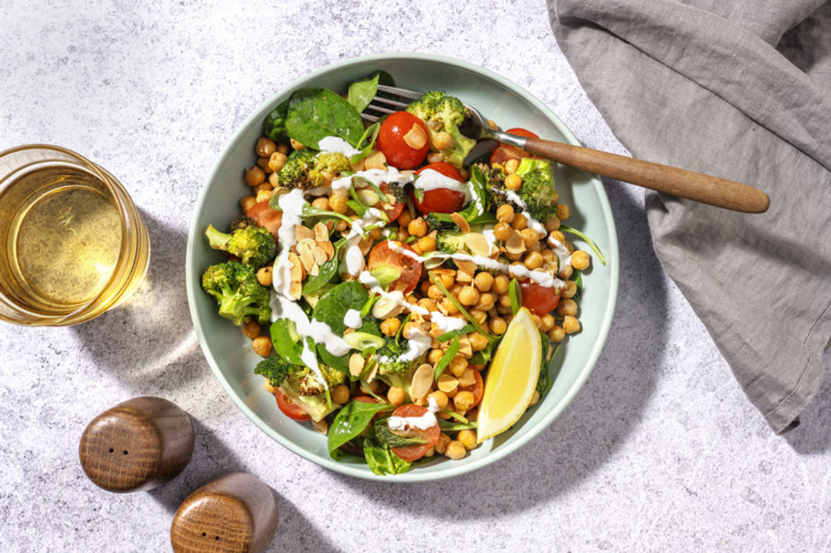 Roast Chickpea, Broccoli & Halloumi Super Salad