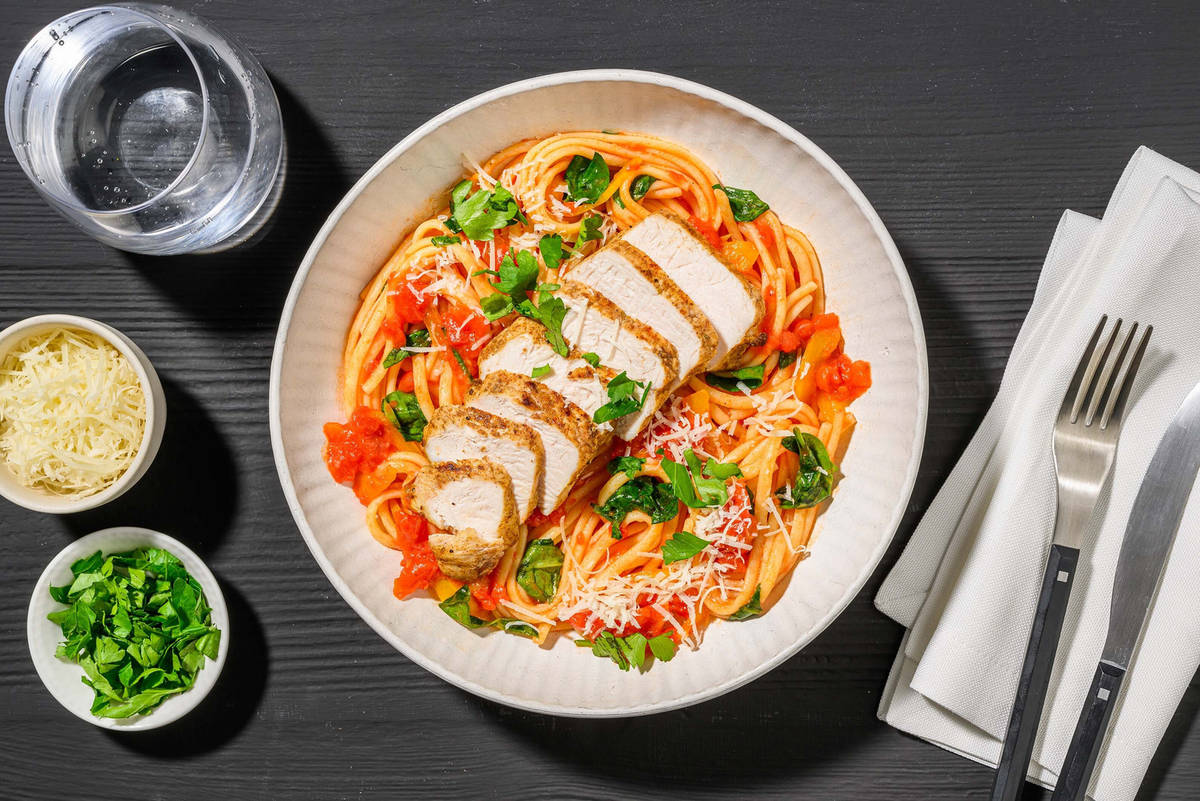 Linguine Diavollo à la dinde