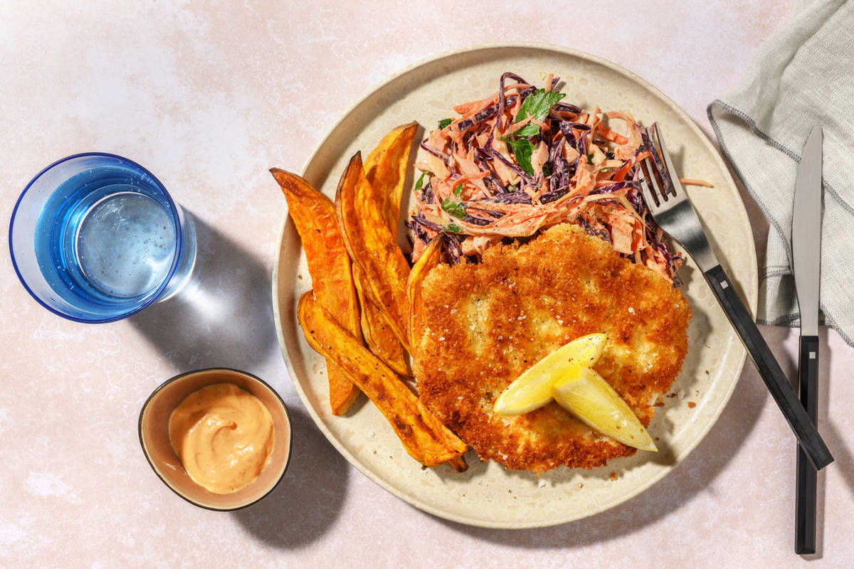 Double American-Style Chicken Schnitzel
