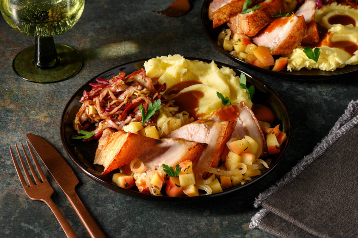 Bavarian Crispy Pork Belly & Creamy Mash