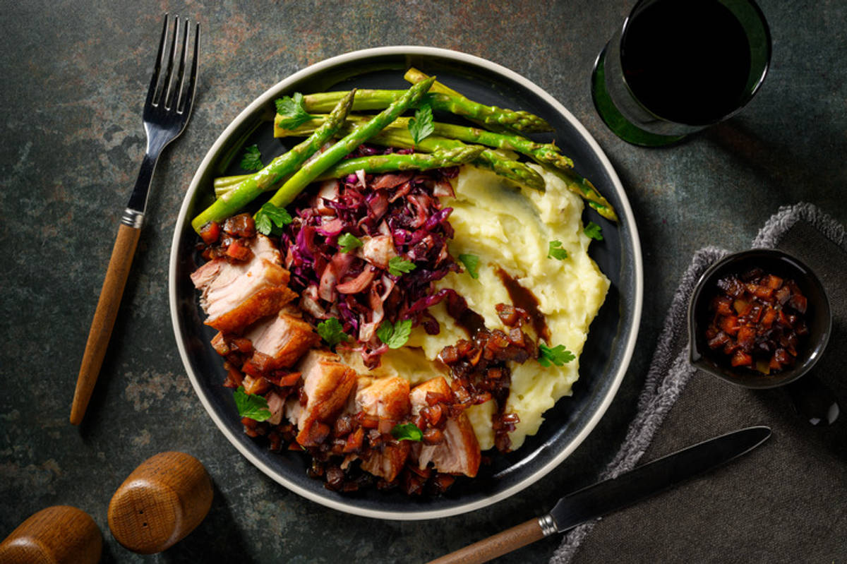 Bavarian Crispy Pork Belly & Creamy Mash