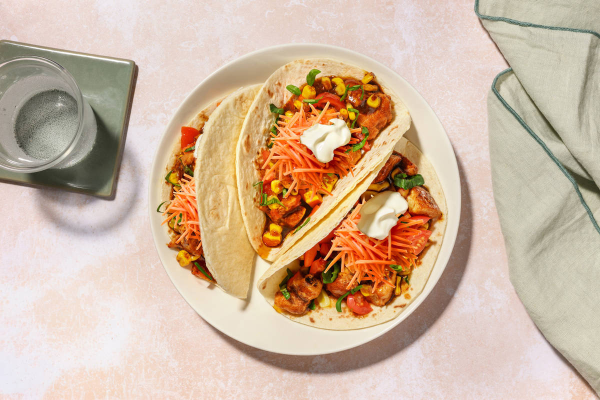 Easy As BBQ Prawns & Carrot Tacos