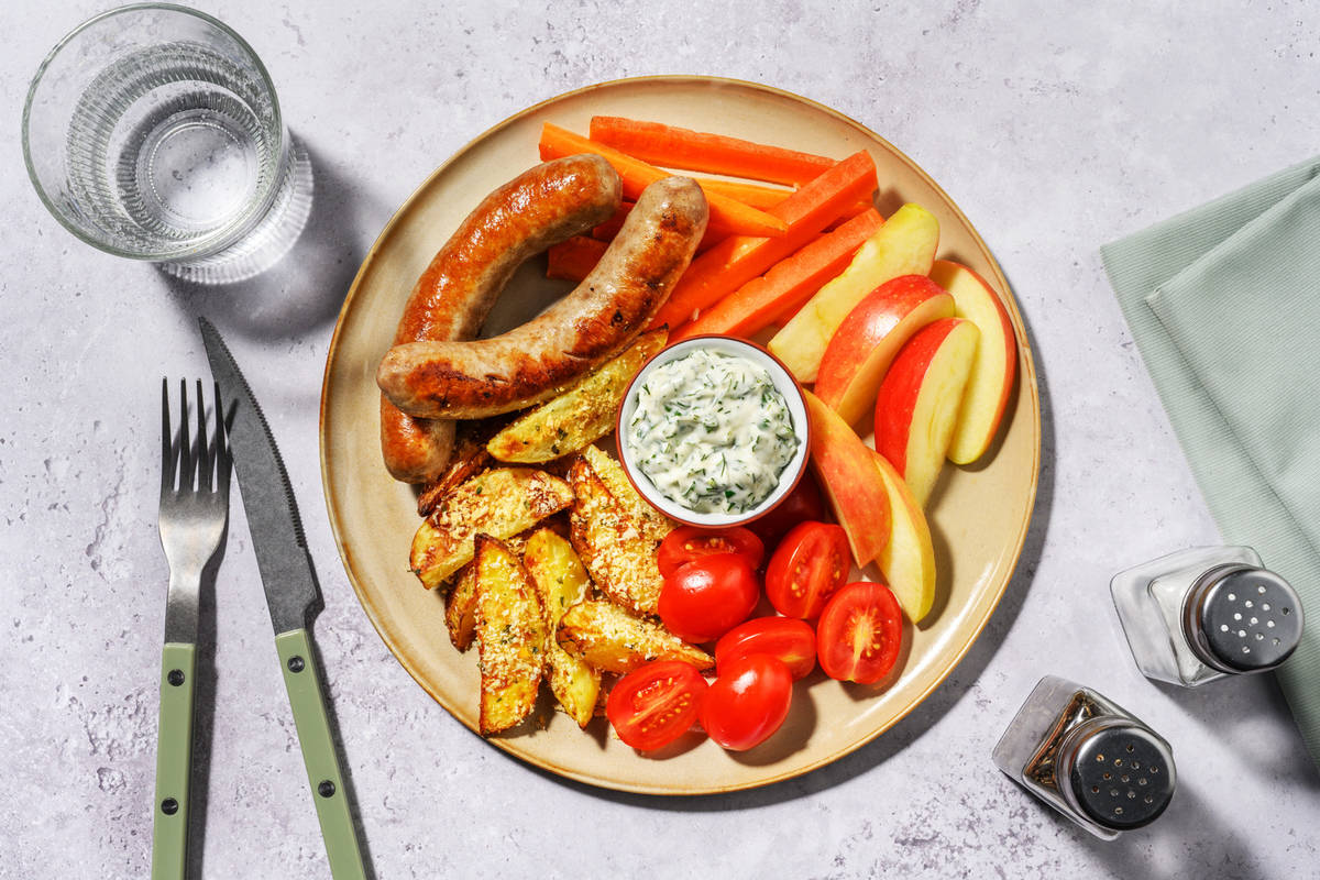 Pork Saussie & Veggie Adventure Plate