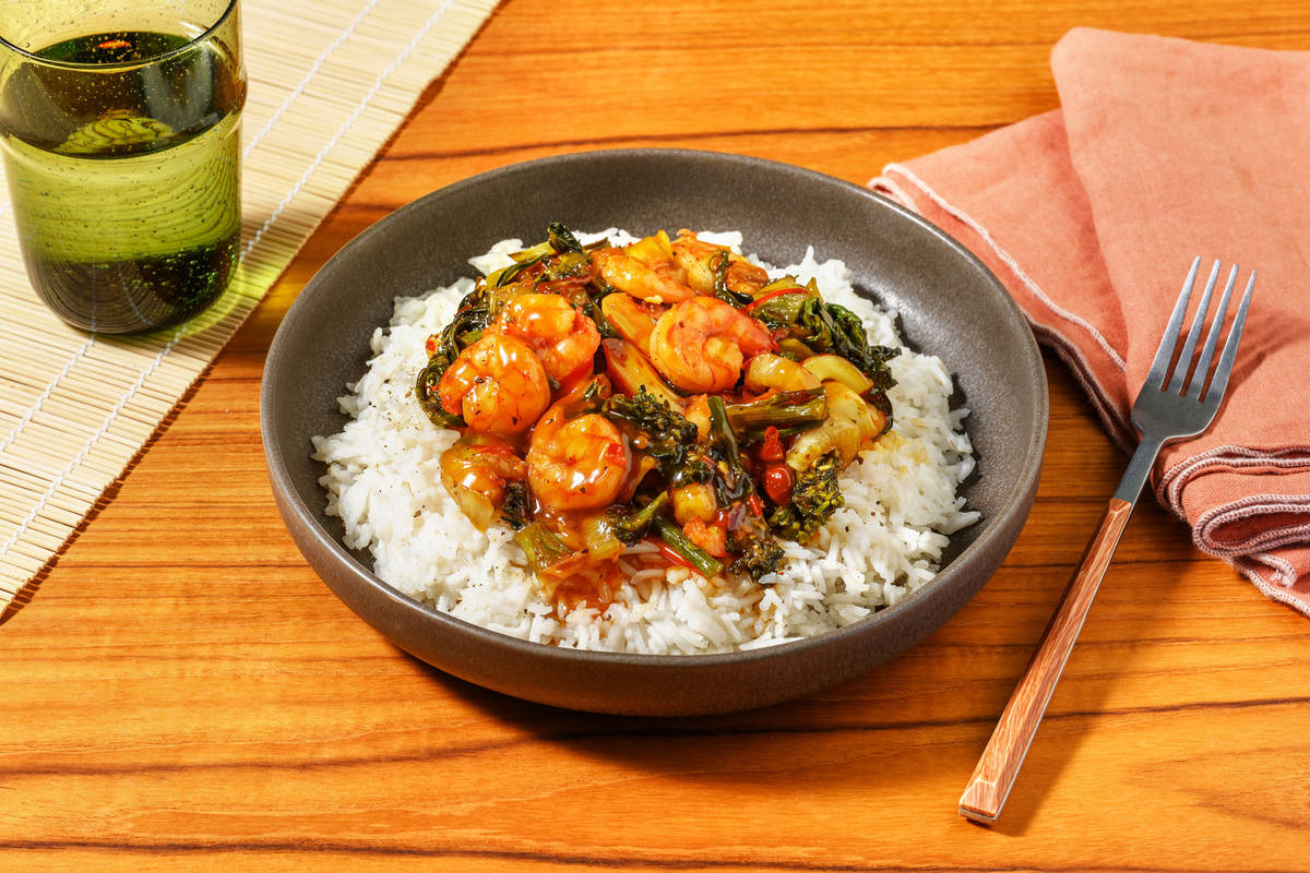 Sweet Chilli Prawn & Baby Broccoli Stir-Fry