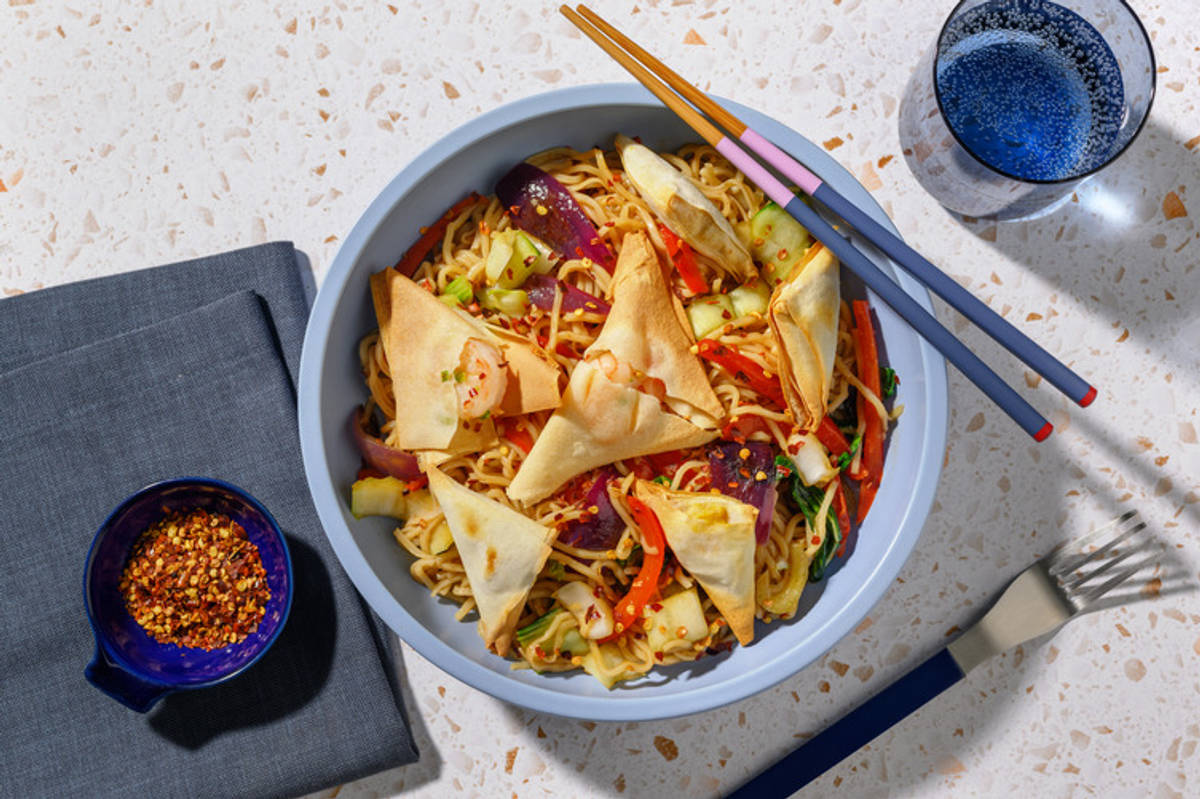 Prawns & Sweet Soy Egg Noodles