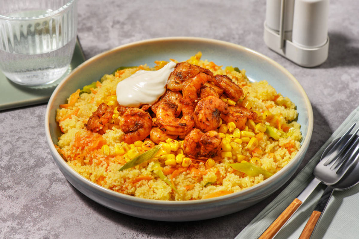 Caribbean Prawn & Veggie Couscous Bowl