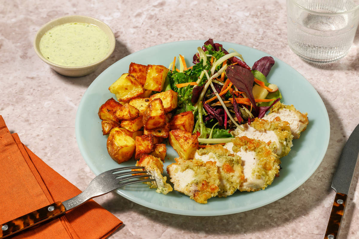 Baked Pesto-Parmesan Crusted Salmon