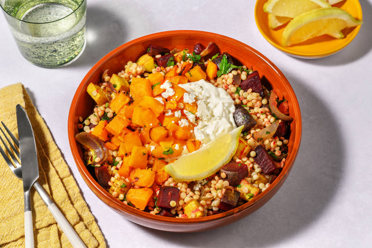 Middle Eastern Veggie Pearl Couscous