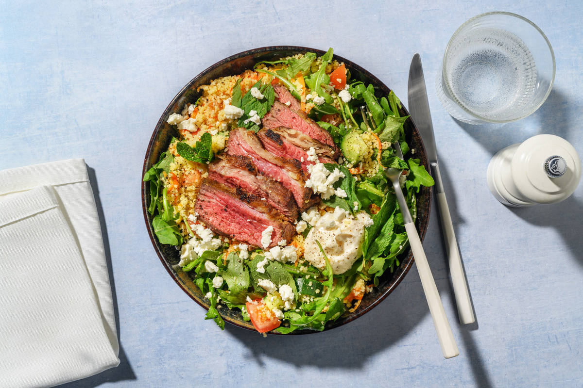 Dukkah-Spiced Beef Rump & Carrot Couscous