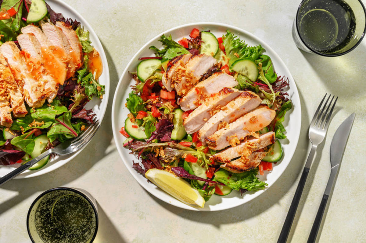 [GFYF] Pork Steak & Zingy Cherry Tomato Salad