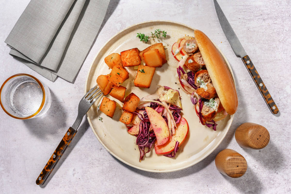 Crumbed Chick'n & Slaw Hot Dogs