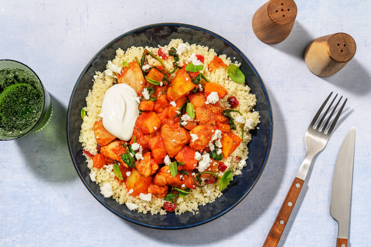 Moroccan Chicken & Roast Vegetable Stew