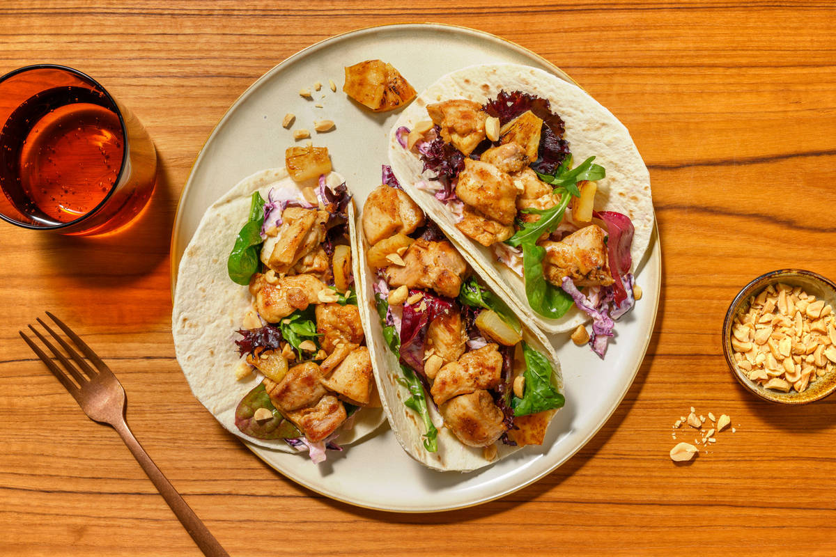 Super Fast Caribbean Halloumi & Slaw Tacos