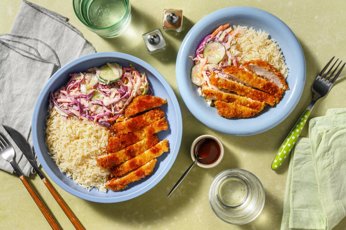 Double Pork Katsu Rice Bowl & Curry Sauce for Dinner
