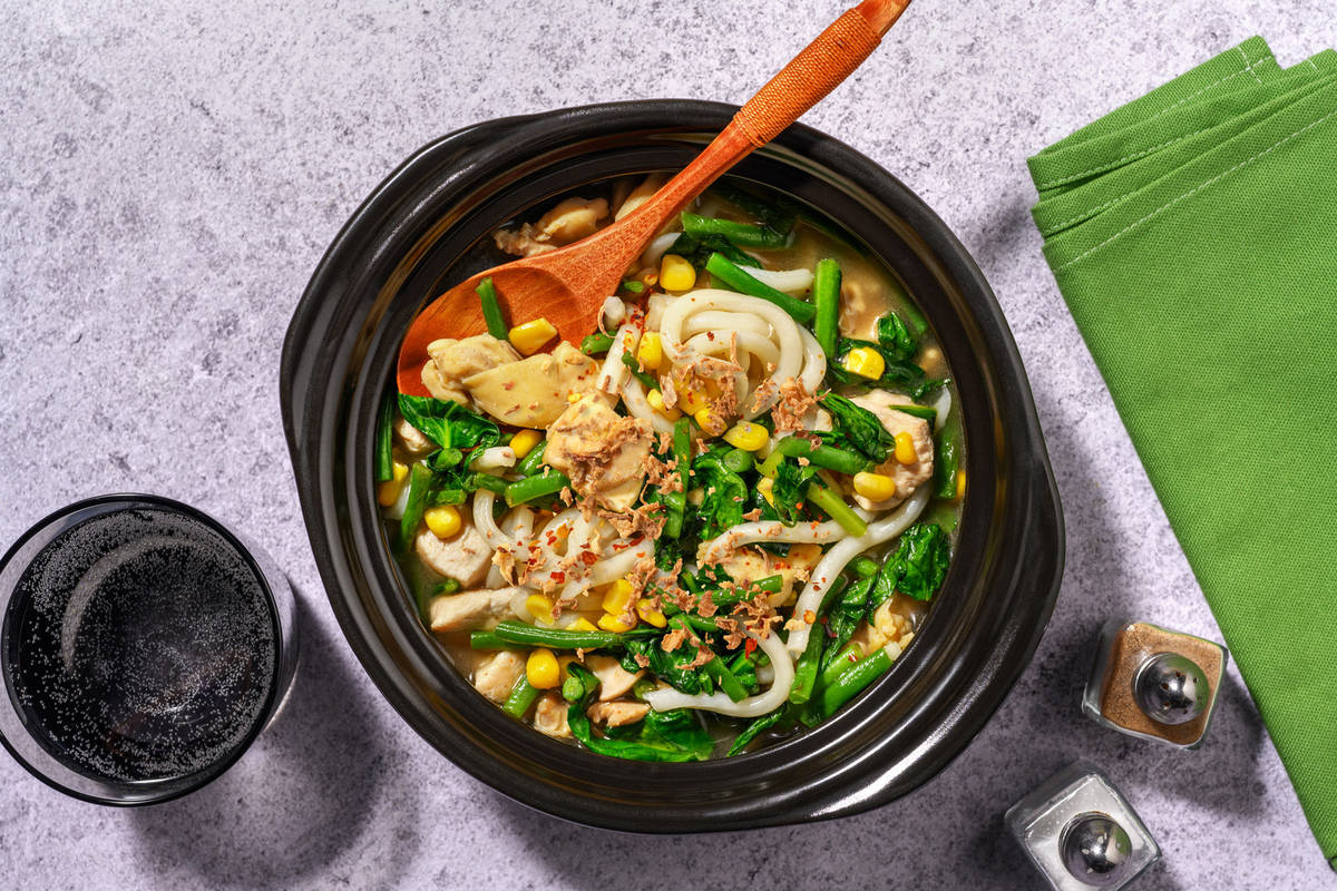 One-Pot Double Umami Chicken Noodle Soup
