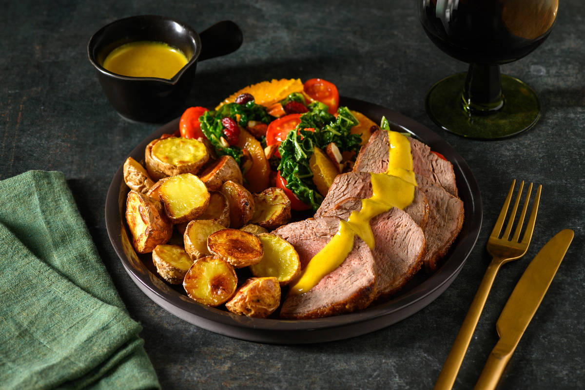 Beef Sirloin & Jewelled Kale Salad for Dinner