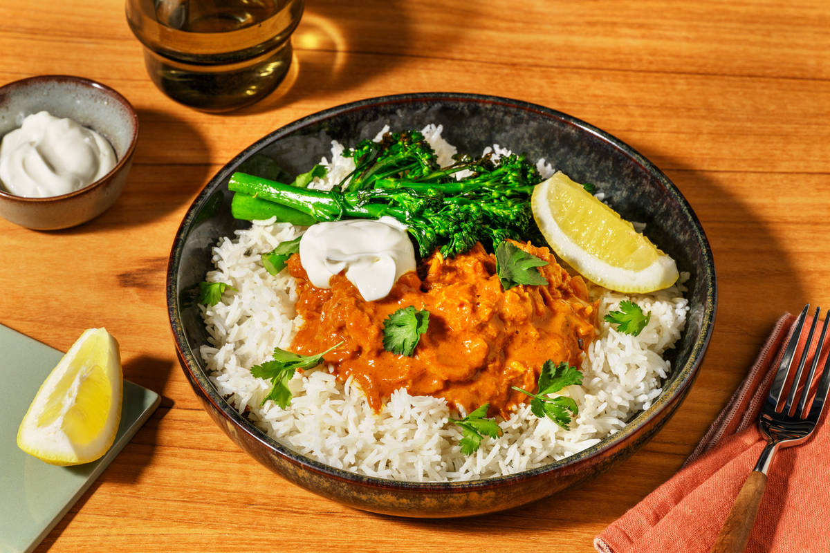 Lamb Shoulder Korma & Garlic Greens
