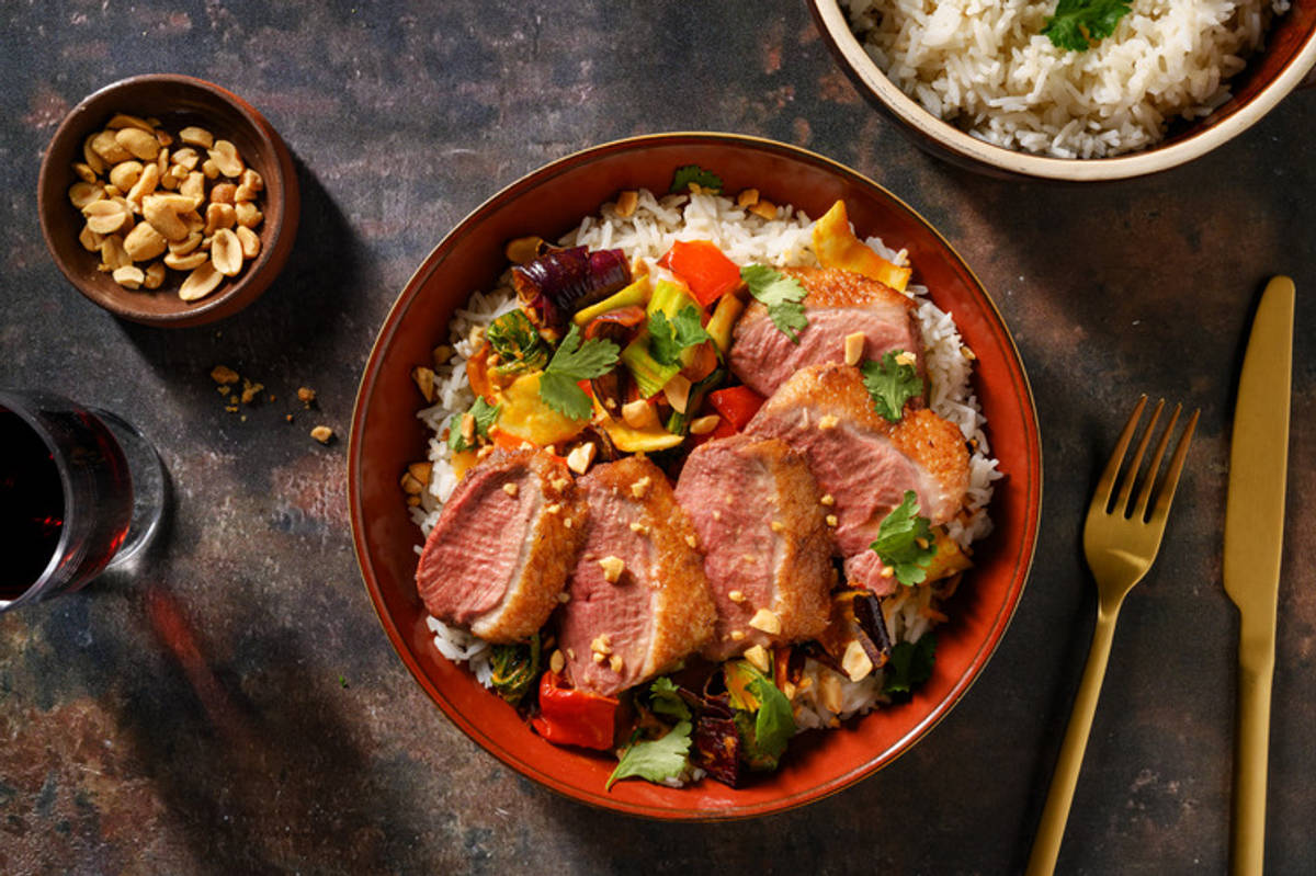 Roast Duck Breast & Thai Red Curry Sauce