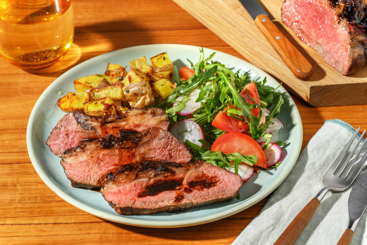 Balsamic-Glazed Lamb Rump & Tuscan Potatoes