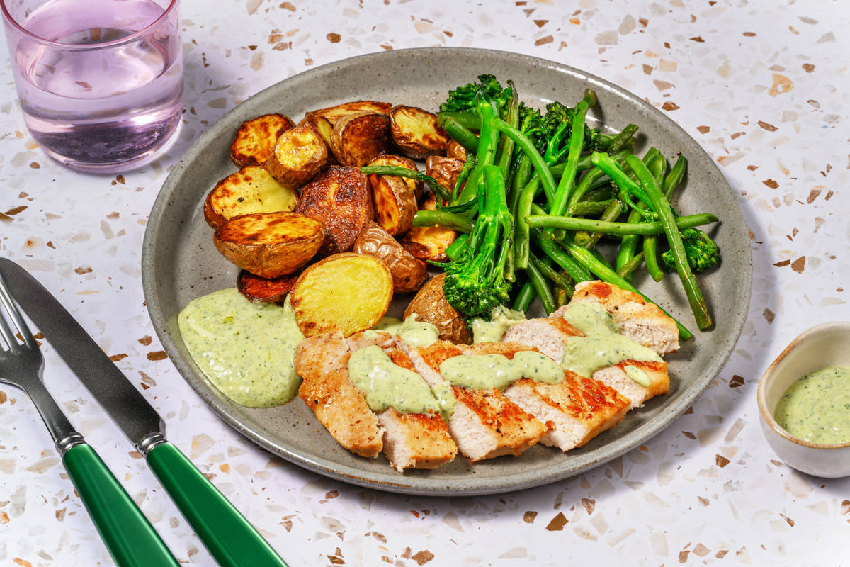 Seared Pork Steak Roast Chat Potatoes Recipe HelloFresh