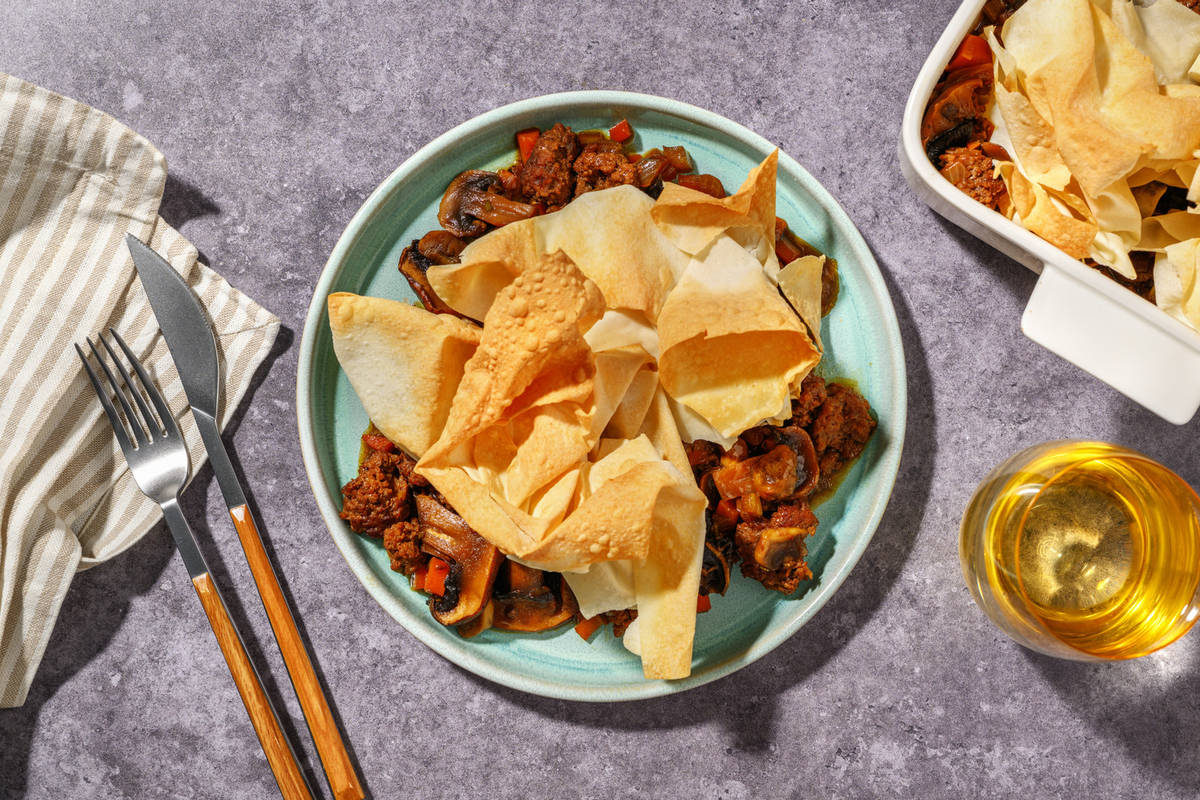 Venison & Beef Bolognese Filo Pie