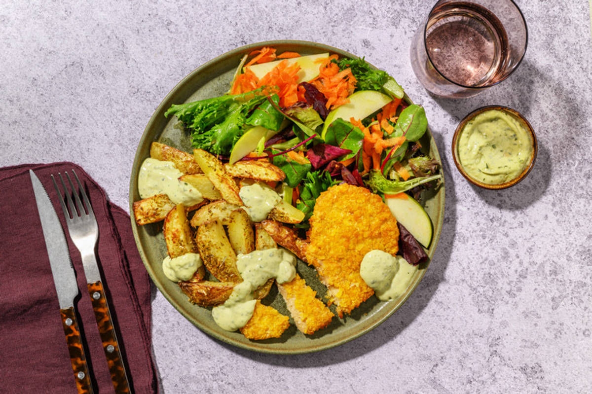 Quick Double Plant-Based Chick'n & Herby Wedges