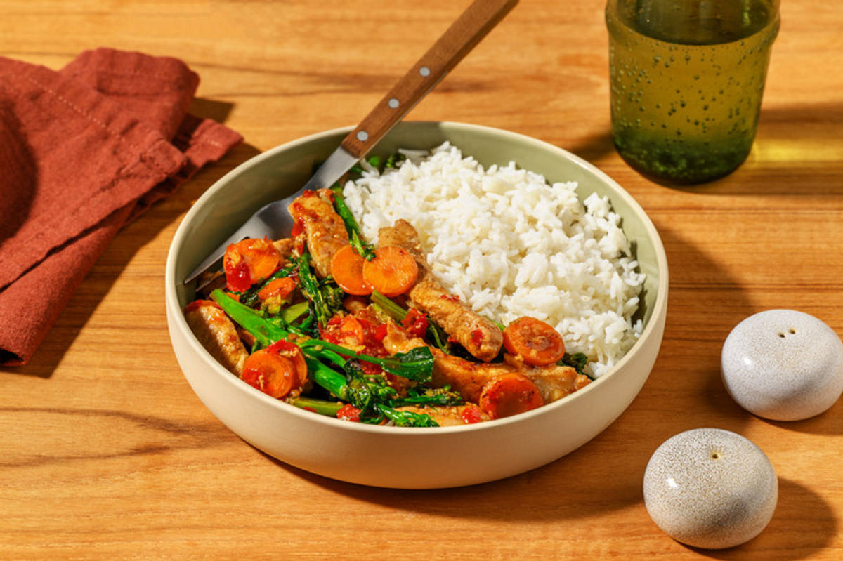 Sweet Soy Pork & Ginger-Coconut Rice