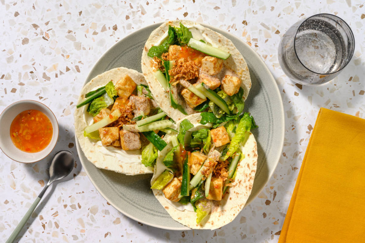 Express Double Satay Tofu & Fresh Salad Tacos