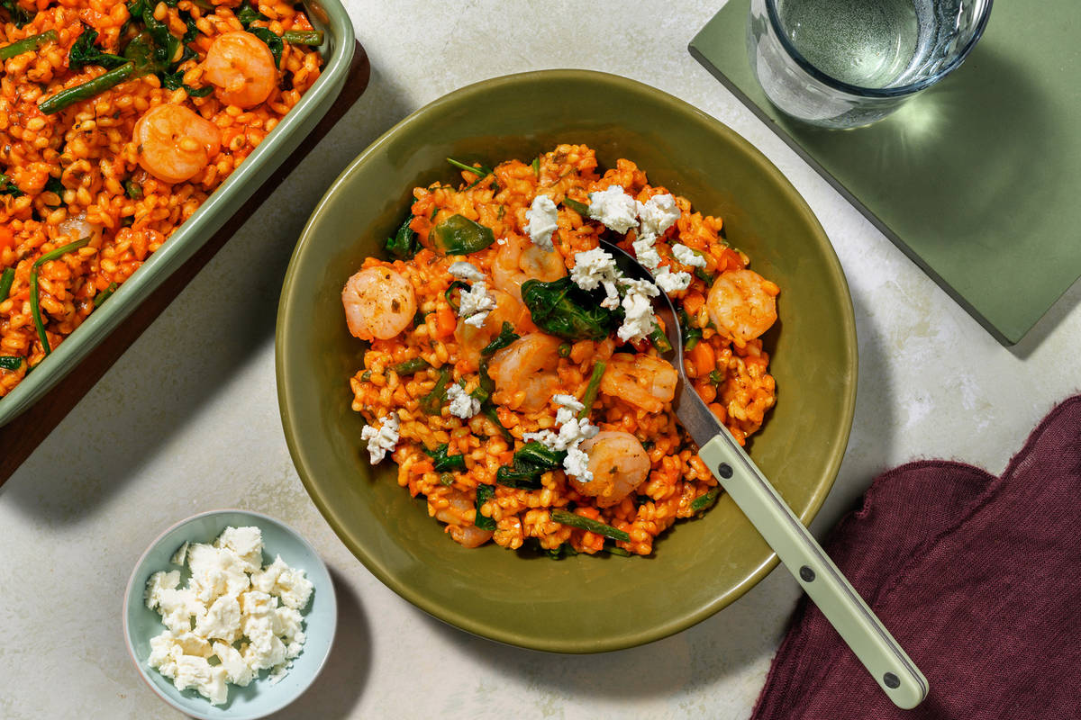 Herby Tomato, Prawn & Chorizo Risotto